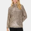 ReyanaSZ Paillette Bluse