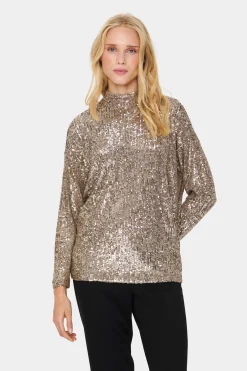 ReyanaSZ Paillette Bluse