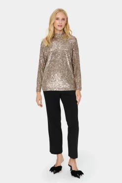 ReyanaSZ Paillette Bluse