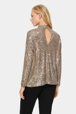 ReyanaSZ Paillette Bluse
