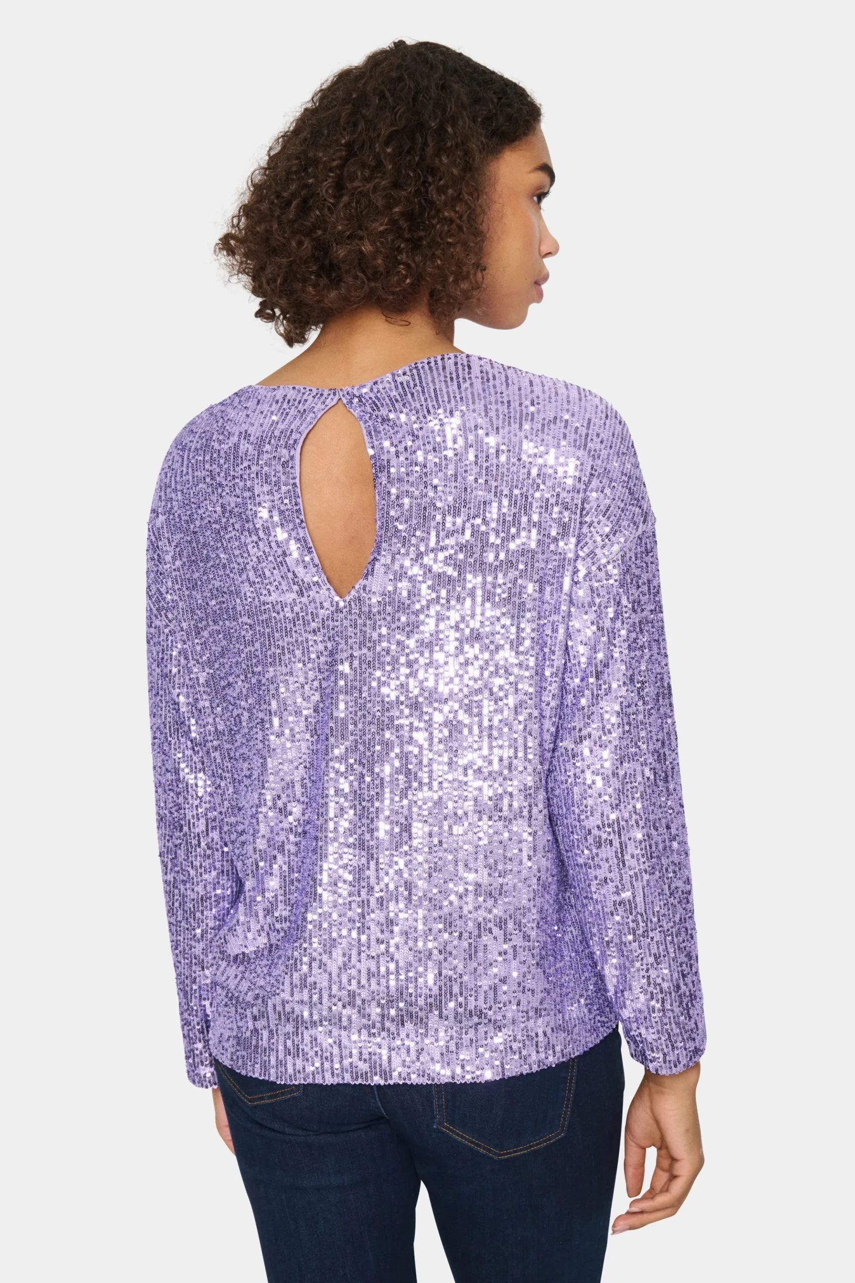 ReyanaSZ Paillette Bluse